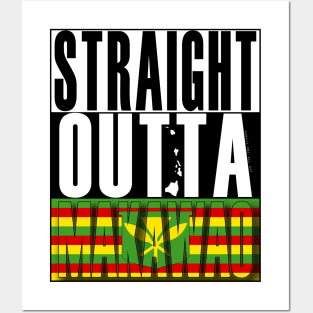 Straight Outta Makawao Maui Hawai'i Kanaka Maoli Flag by Hawaii Nei All Day Posters and Art